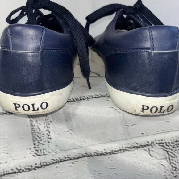 POLO Ralph Lauren Men's Ian Leather Shoes  Sneakers Size 12D (Medium) - Picture 4 of 11